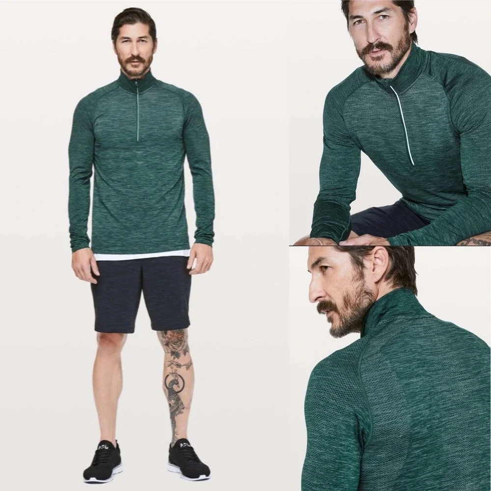Lululemon Metal Vent Tech 1/2 Zip Anchor Royal Emerald Size XL